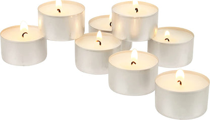 200 Pack Unscented 8 Hour Extended Burn Time Tea Light Candles