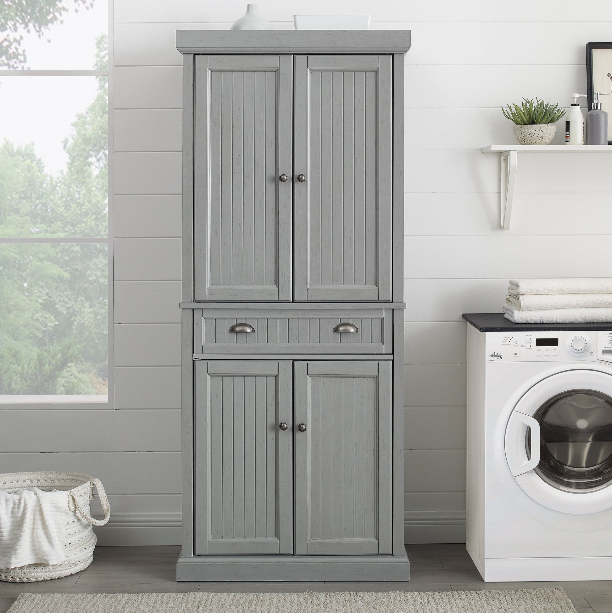 Seaside Pantry in Distressed Gray