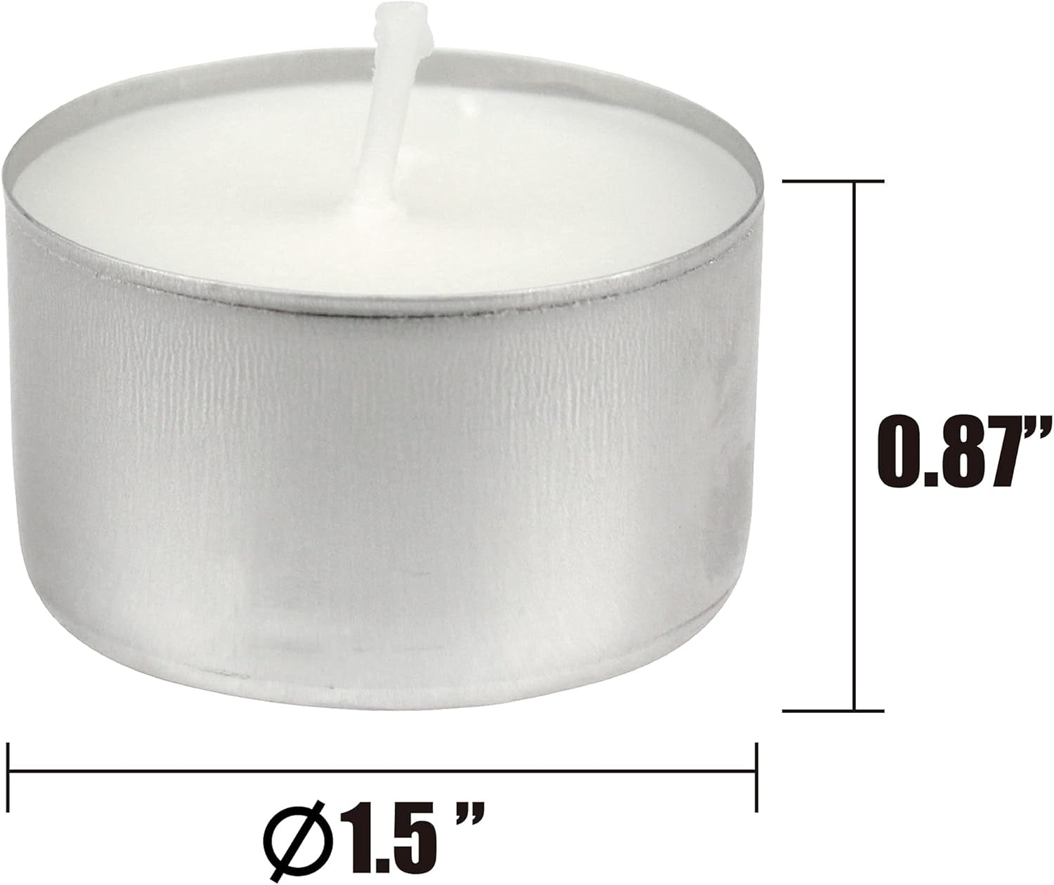 200 Pack Unscented 8 Hour Extended Burn Time Tea Light Candles
