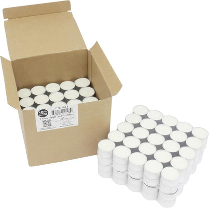 200 Pack Unscented 8 Hour Extended Burn Time Tea Light Candles