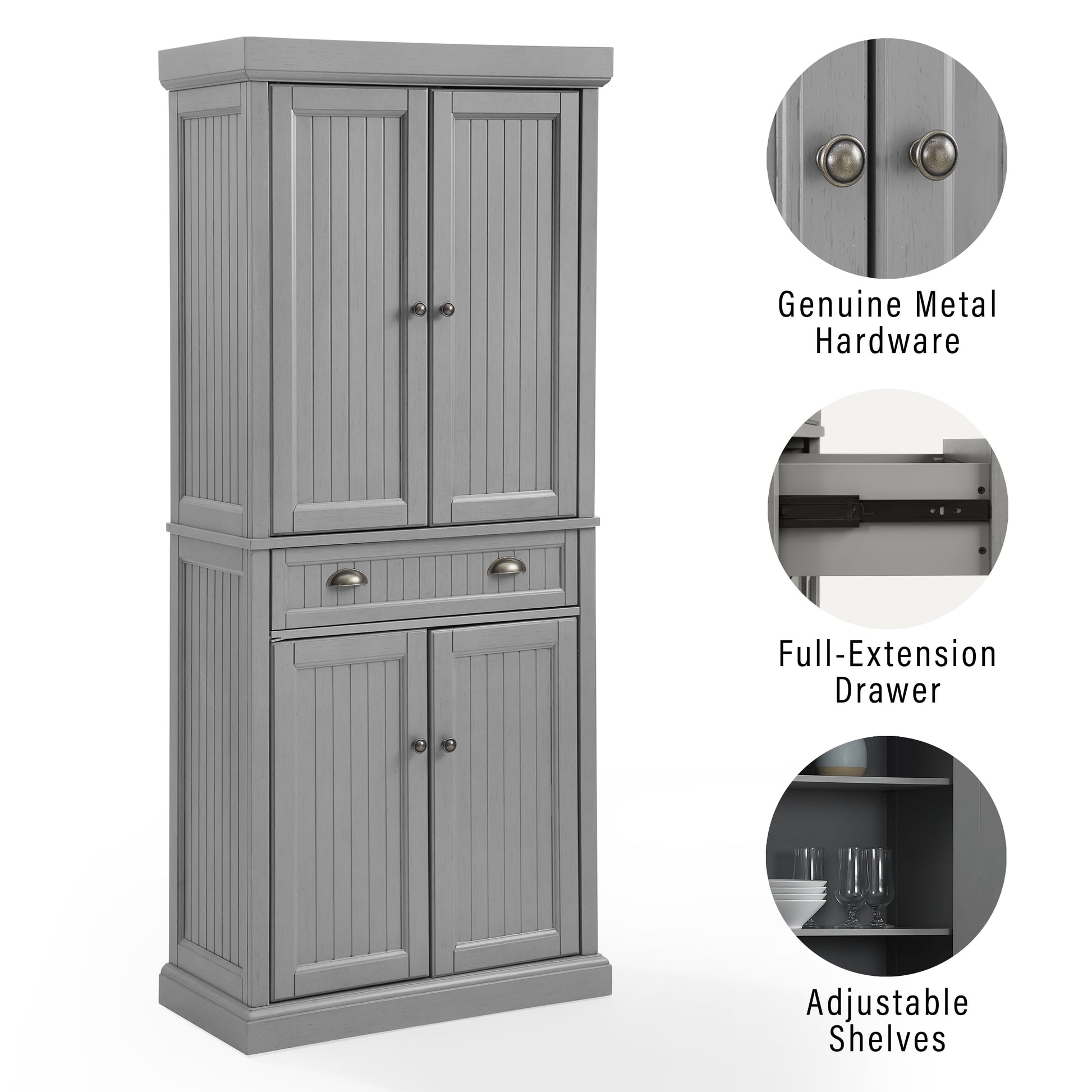 Seaside Pantry in Distressed Gray