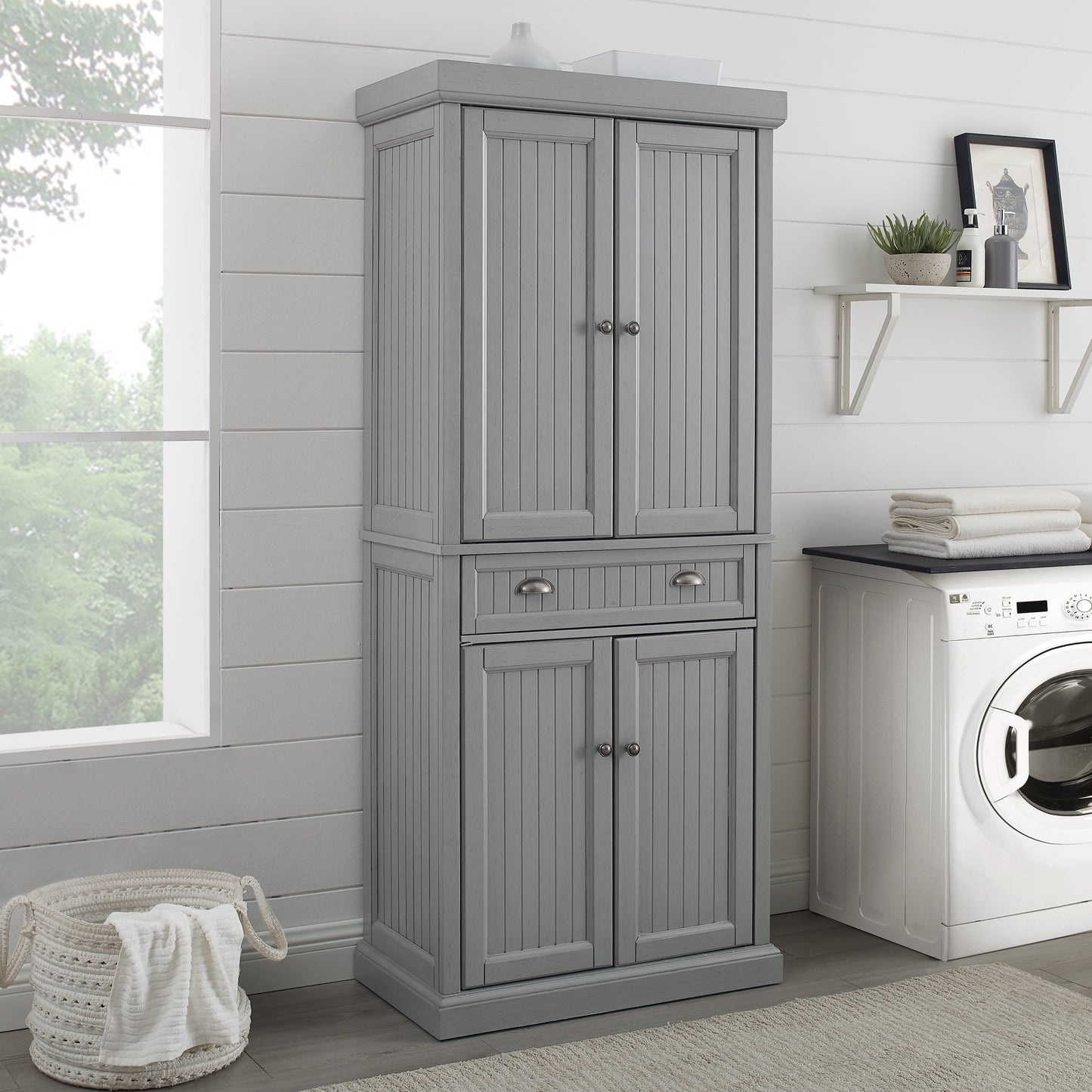 Seaside Pantry in Distressed Gray