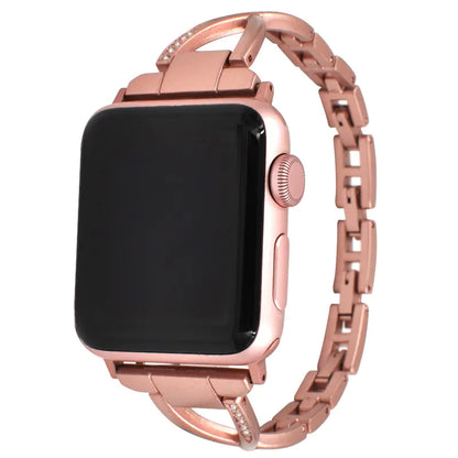 Apple Watch Band X-Type Stainless Steel with Diamonds